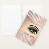 Rose goldfarbene Augenschminke lange Wimpern Planer (Anzeige)