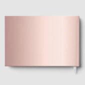 Rose goldfarbene, geometrische bordeauxfarbene Blu Gästebuch (Rückseite)