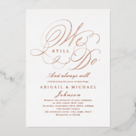 Rose goldfarbene klassische Kalligraphie WE NOCH D Folieneinladung