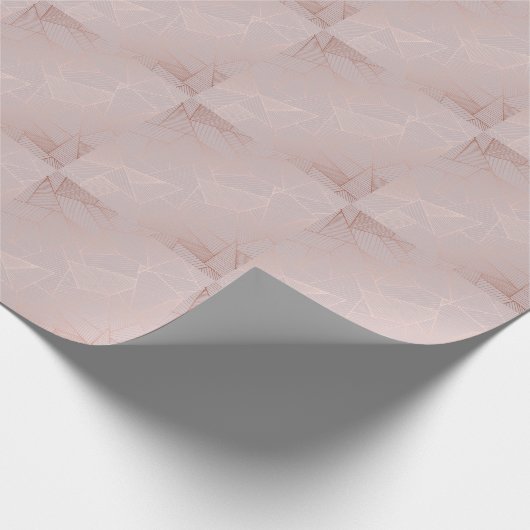 Rose goldfarbener Hintergrund, elegant. Geschenkpapier (Ecke)