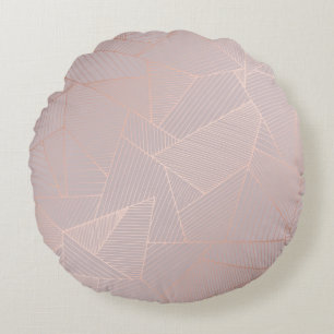 Rose goldfarbener Hintergrund, elegant. Rundes Kissen