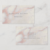 Rose goldfarbener Marmorstein beruflich elegant Visitenkarte (Vorne/Hinten)