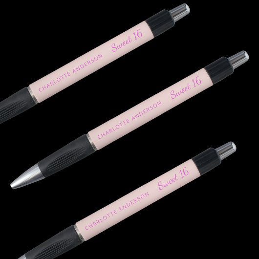 Rose goldfarbener Name Sweet 16 Kugelschreiber