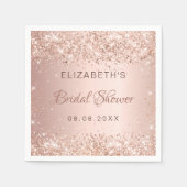 Rose Goldfisch Brautparty Serviette (Vorderseite)