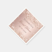 Rose Goldfisch Brautparty Serviette (Ecke)