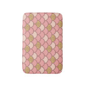 Rose Goldfischskala mit Glitzer Badematte (Vorderseite Vertikal)