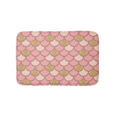 Rose Goldfischskala mit Glitzer Badematte (Vorderseite)