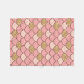 Rose Goldfischskala mit Glitzer Fleecedecke (Vorderseite (Horizontal))