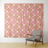 Rose Goldfischskala mit Glitzer Wandteppich (Beispiel (Horizontal))