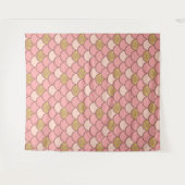 Rose Goldfischskala mit Glitzer Wandteppich (Vorderseite (Horizontal))