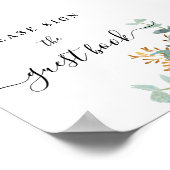 Rose Goldfloral Eukalyptus Gästebuch (Ecke)