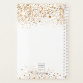 Rose Goldfloral Glitzer Eukalyptus Monogramm 2026 Planer (Rückseite)