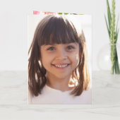 Rose Goldflorale Eukalyptus Foto Bestätigung Dankeskarte (Rückseite)