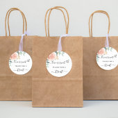 Rose Goldflorale Eukalyptus Gastgeschenk Hochzeit Runder Aufkleber