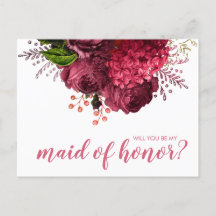 Rose Goldflorale werden Sie meine Trauzeugin sein