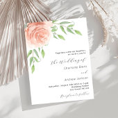 Rose Goldfloralen Grüne Einladung