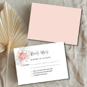 Rose Goldfloralen Weißes Hochzeitverhalten UAWG Mitteilungskarte