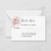 Rose Goldfloralen Weißes Hochzeitverhalten UAWG Mitteilungskarte (Vorderseite)