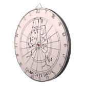 Rose Goldflötengläser-Beifall Name Party Dartscheibe (Vorderseite rechts)