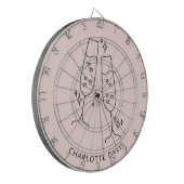 Rose Goldflötengläser-Beifall Name Party Dartscheibe (Vorderseite Links)