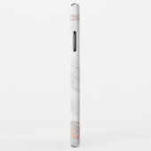 Rose Goldfolie Ananas auf Weißmarmor Case-Mate iPhone Hülle (Hinten/Rechts)