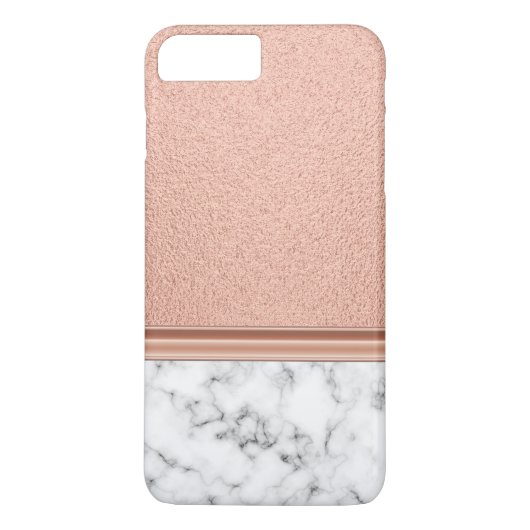 Rose Goldfolie auf Marmor Case-Mate iPhone Hülle (Rückseite)