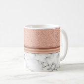 Rose Goldfolie auf Marmor Kaffeetasse (VorderseiteRechts)
