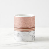 Rose Goldfolie auf Marmor Kaffeetasse (Mittel)