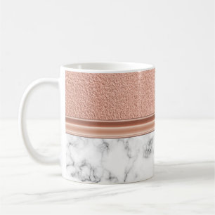 Rose Goldfolie auf Marmor Kaffeetasse