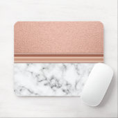 Rose Goldfolie auf Marmor Mousepad (Mit Mouse)