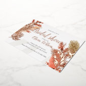 Rose Goldfolie Blätter Brautdusche Einladung (Gedreht)