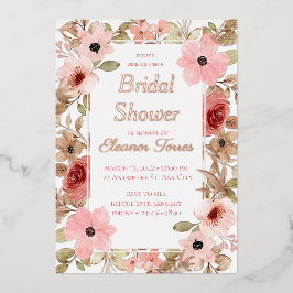 Rose Goldfolie Braudusche Einladung