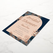 Rose Goldfolie Brautparty Blumenladen Folieneinladung (Gedreht)