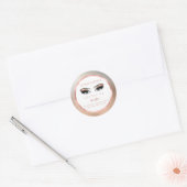 Rose Goldfolie-Make-up-Augen Strickreiniger Runder Aufkleber (Umschlag)