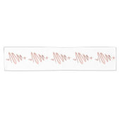 Rose Goldfolie Metallischer Weihnachtsbaum Abstrak Kurzer Tischläufer (Horizontal)