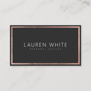Rose Goldfolie Rahmen elegant modern minimalistisc Visitenkarte