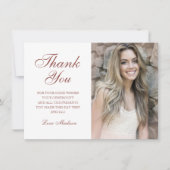 Rose Goldfolie schick Foto Danke Sweet 16 (Vorderseite)