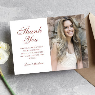 Rose Goldfolie schick Foto Danke Sweet 16