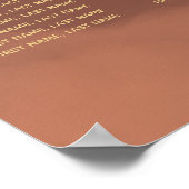 Rose Goldfolie Zimt Wasserfarbe Poster (Ecke)