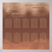 Rose Goldfolie Zimt Wasserfarbe Poster (Vorne)