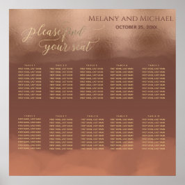 Rose Goldfolie Zimt Wasserfarbe Poster