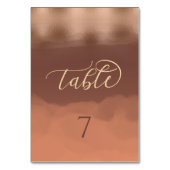 Rose Goldfolie Zimt Wasserfarbe Tischnummer (Rückseite)