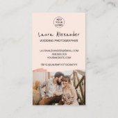 Rose Goldfotograf Blumenkollage 2 Foto Visitenkarte (Rückseite)