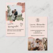 Rose Goldfotograf Blumenkollage 2 Foto Visitenkarte (Vorne/Hinten)