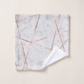 Rose Goldgeo Glam #1 Badhandtuch Set (Waschlappen)