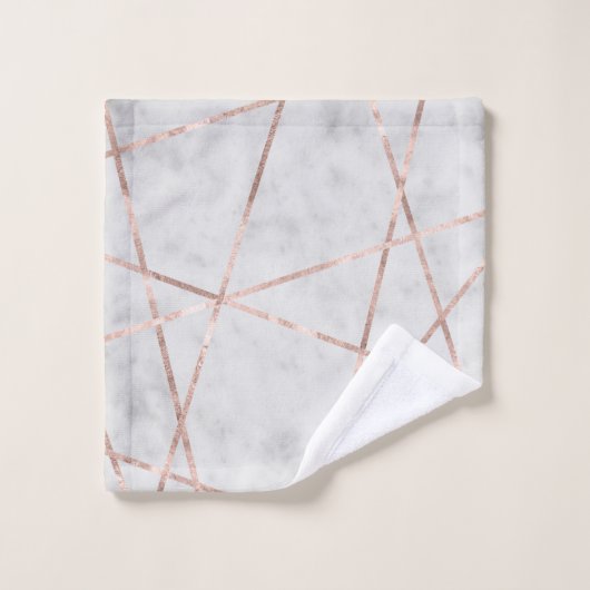 Rose Goldgeo Glam #1 Badhandtuch Set (Waschlappen)