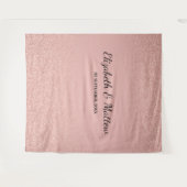 Rose Goldglanz Rosa Hintergrund Tepestry Wandteppich (Vorderseite (Horizontal))