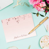 Rose goldglänzende Sterne Kupfer Ober-Pastellfarbe Post-it Klebezettel