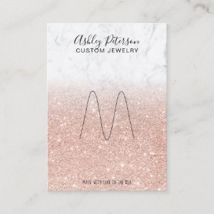 Rose Goldgold Glitzer Schmuckring anzeigen Visitenkarte