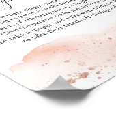 Rose Goldgoldpink Späte Nacht Windeln Zeichen Poster (Ecke)